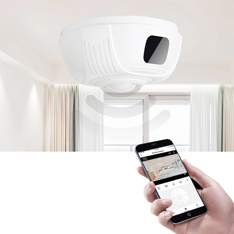 Detector de humo cámara WIFI larga autonomía giratoria 330°