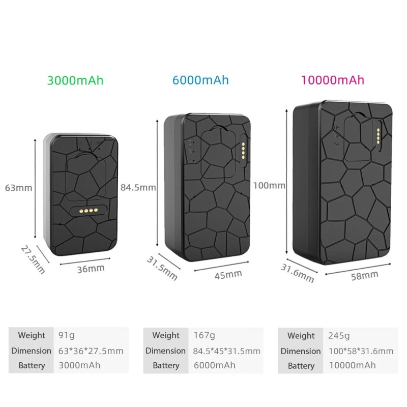 Waterdichte 4G magnetische GPS-tracker met microfoon 60 dagen