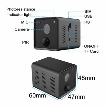 WIFI camera with PIR motion detection
