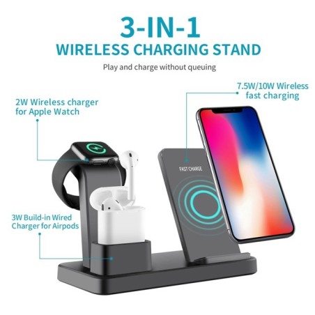 Station de charge induction avec caméra WIFI Full HD