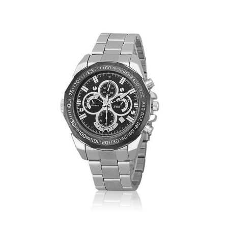 Metallic Watch with Full HD Camera, Night Vision, and Built-in Microphone