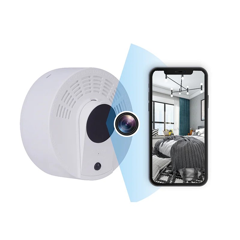 Smoke detector camera WIFI long battery life 1 year motion detection