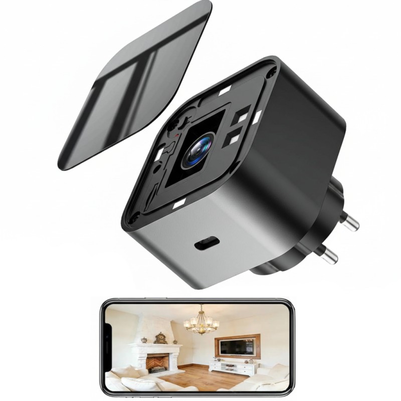 Full HD WiFi camera in USB-C oplader