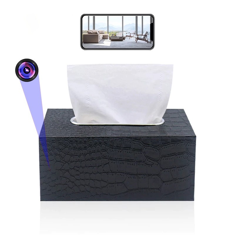 WiFi Camera in Tissuebox met Afstandsbediening